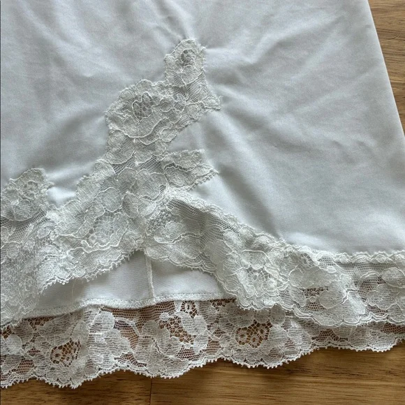 Vintage Balletcore Lace Whimsical Satin Slip - Picture 3 of 7